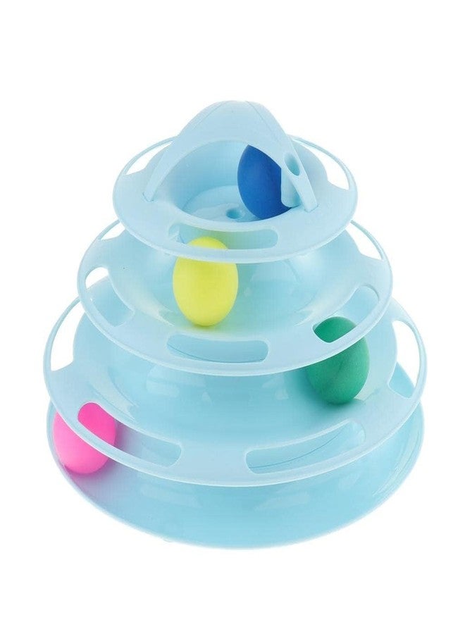 KittuPet Four Layers Pet Cat Toys Turntable Intelligence Training Ball Tray Cat Tower Color May Vary 1 pcs - Image 4